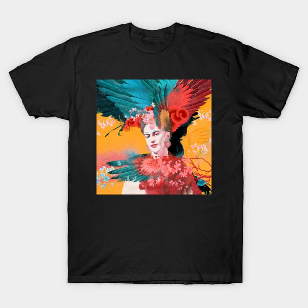 Frida Kahlo Tribute 01 T-Shirt by AngiandSilas